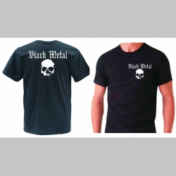 Black Metal čierne pánske tričko s obojstrannou potlačou 100%bavlna značka Fruit of The Loom